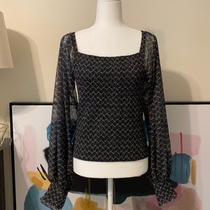 Anthropologie | Smocked Puff-Sleeve Blouse